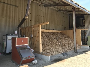 　本事業で構築したチップ乾燥システム